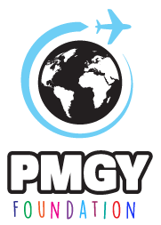 Plan My Gap Year logo of the world and aeroplane with PMGY Foundation Charity for Gap Year Volunteer Abroad Programs